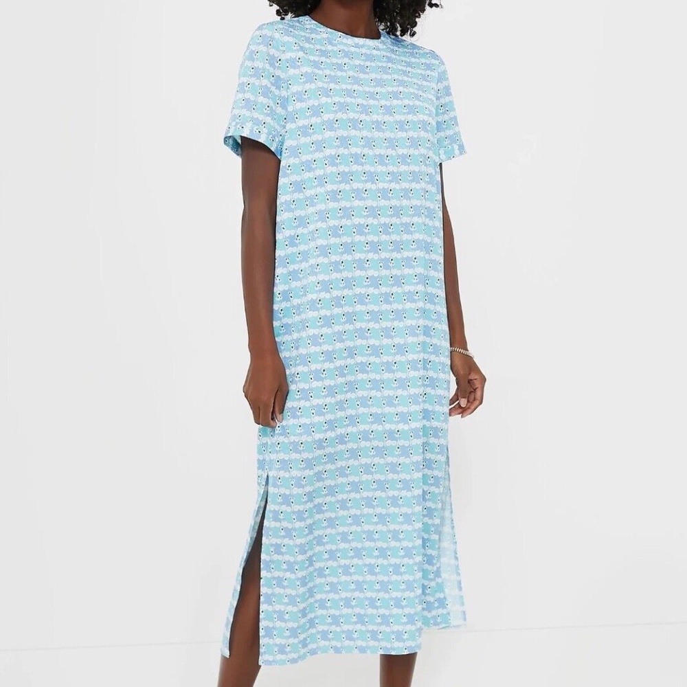 NWT Tuckernuck Hyacinth House XXL Blue White Green Brentwood Caftan Maxi Dress